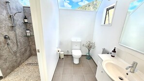 Een douche, een haardroger