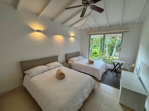 Comfort Quadruple Room, Garden View | Soundproofing, free WiFi, bed sheets