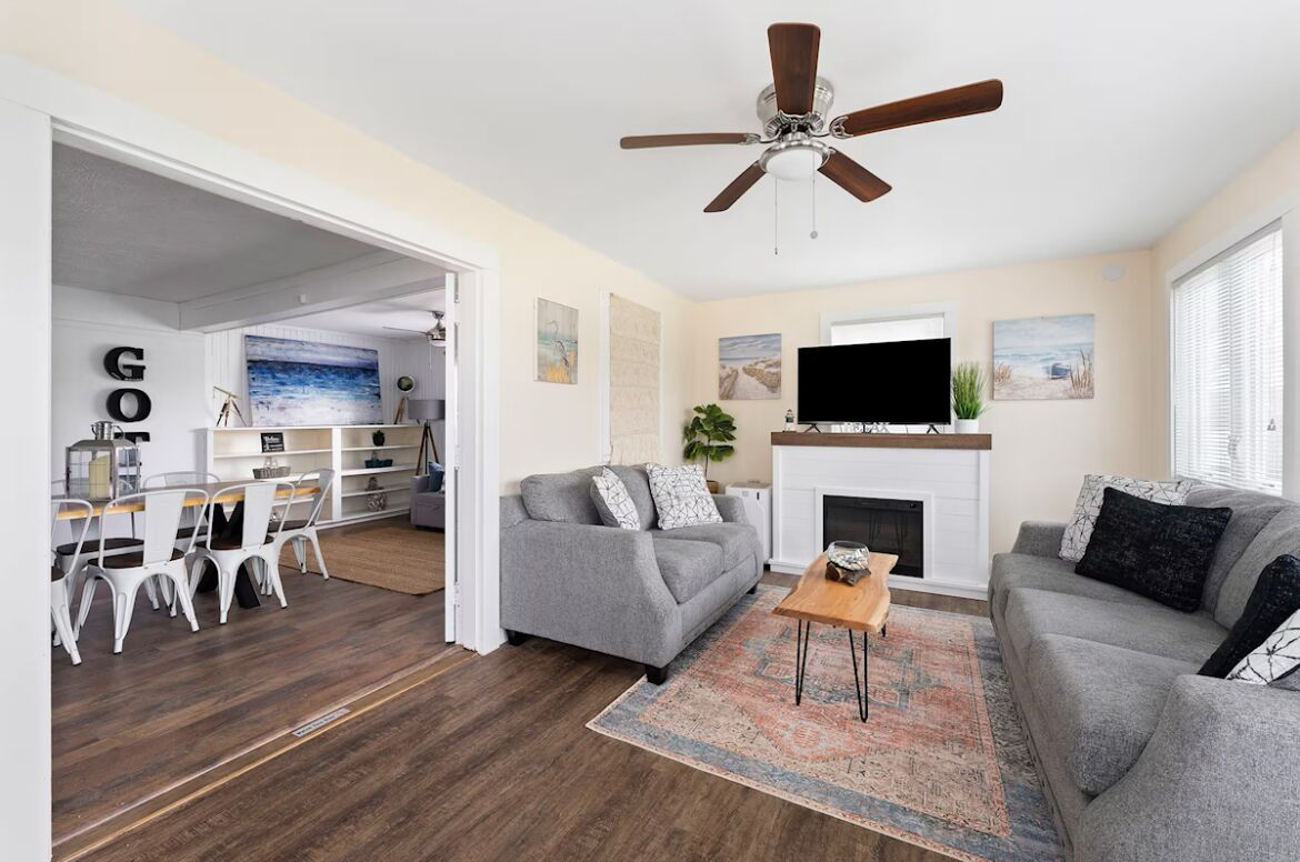 Smart-tv en een open haard