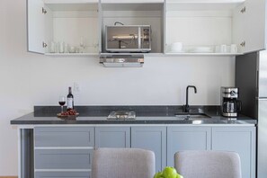 Comfort appartement, 1 slaapkamer, balkon, uitzicht op de stad | Privékeuken