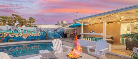 Una piscina riscaldata