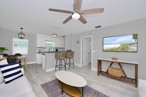 Hus - 1 kingsize-seng med sovesofa (Casa Azul B) | Opholdsområde