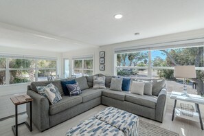 独立别墅, 多张床 (Blue Oasis) | 起居区