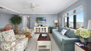 Condo, 1 King Bed with Sofa bed (Bel Air Beach Club Penthouse 503) | Living area - Bel Air Beach Club Penthouse 503 (Fort Myers Beach)
