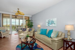 Condo, Multiple Beds (Palm Harbor #602) | Living area - Palm Harbor #602 (Fort Myers Beach)