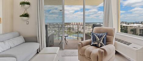 Condo, 1 King Bed with Sofa bed (Estero Beach & Tennis 901-C) | Living area