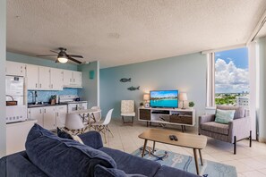 Condo, 1 King Bed with Sofa bed (Estero Beach & Tennis 804-C) | Living area