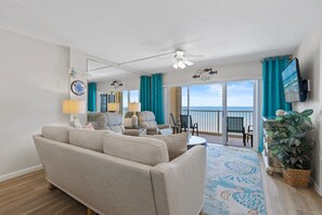 Condo, Multiple Beds (Ponce de Leon Towers 702) | Living area - Ponce de Leon Towers 702 (New Smyrna Beach)