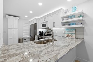 Condo, 1 King Bed with Sofa bed (Point East 301) | Private kitchen | Oven, coffee/tea maker, toaster, blender - Point East 301 (New Smyrna Beach)