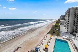 Apartment, 1 King-Bett und Schlafsofa (Smyrna Beach Club 818B) | Strand | Am Strand