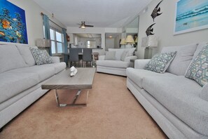 Living area - Sea Coast Condominium 518 (New Smyrna Beach)