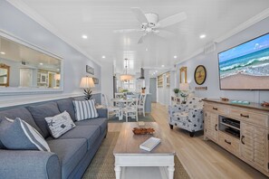Condo, 1 King Bed (Sea Coast Gardens II 402) | Living area - Sea Coast Gardens II 402 (New Smyrna Beach)