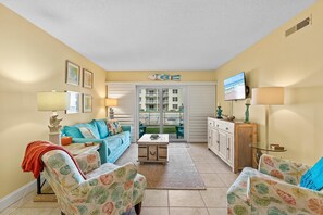 Condo, 1 King Bed with Sofa bed (Sea Coast Gardens III 109) | Living area - Sea Coast Gardens III 109 (New Smyrna Beach)