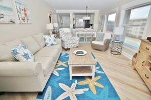 Condo, Multiple Beds (Sea Coast Gardens III 406) | Living area | TV