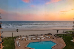Condo, Multiple Beds (Sunrise 606) | Pool | A heated pool - Sunrise 606 (New Smyrna Beach)