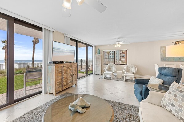 Condo, Multiple Beds (Sunrise 109) | Living area | TV