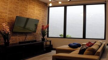 Smart TV, books, stereo