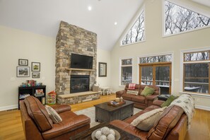 TV connectée, cheminée, jeux vidéo