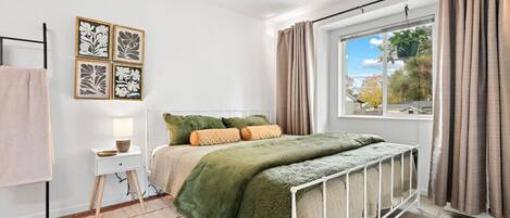 1 bedroom, desk, travel crib, free WiFi