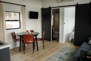 Dining - THE CAAMP. Gorgeous 2-bedroom tiny home.  Very close to the Barn/Pebble Creek (Ste. Genevieve)