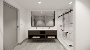Suite Junior, plusieurs lits, non-fumeur, coin cuisine | Salle de bain