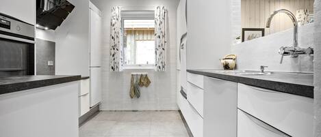 Fridge, oven, stovetop, dishwasher