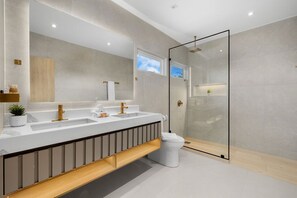 Shower, hair dryer