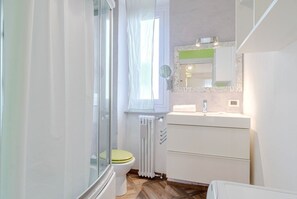 Shower, hair dryer