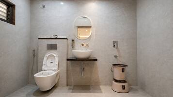 Douche, articles de toilette gratuits, savon, shampoing