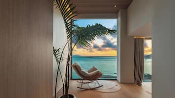Habitación doble Deluxe, baño privado, vista al mar | Decoración personalizada y muebles diferentes