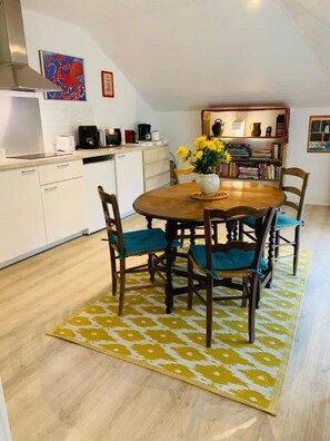 Dining - The colors of Commarin 2-bedroom apartment with kitchen. (Commarin)