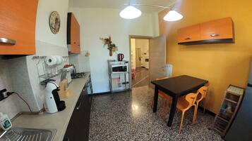 Mikrowelle, Ofen, Herdplatte, Wasserkocher mit Kaffee-/Teezubehör