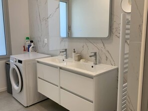 Shower, hair dryer
