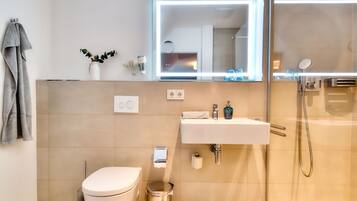 Shower, hair dryer