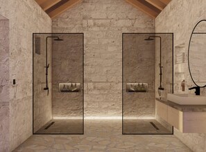 Villa (Five Bedroom Villa With Pool) | Bathroom | Shower, towels - Villa Marina (Zažablje)