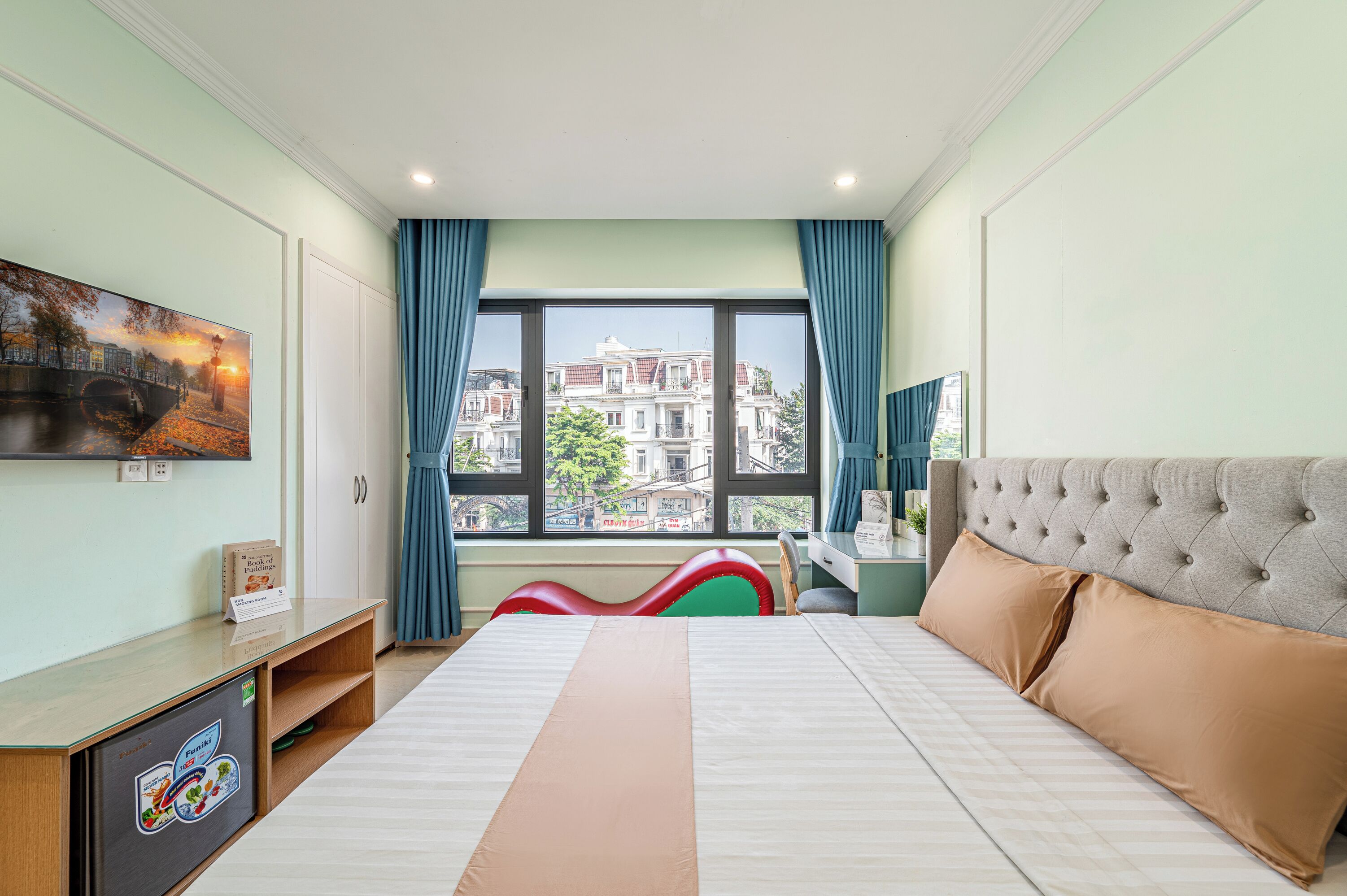 Quarto casal premium | Escrivaninha, Wi-Fi de cortesia