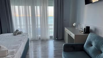 Chambre Standard Double ou avec lits jumeaux, balcon, vue mer