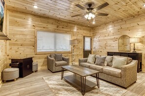 TV, fireplace, video games