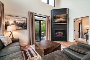 TV, fireplace, offices