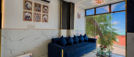 Sittområde i lobbyn