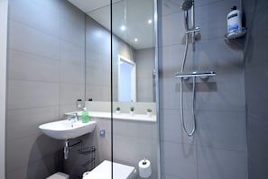 Shower, hair dryer