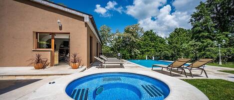 A heated pool
