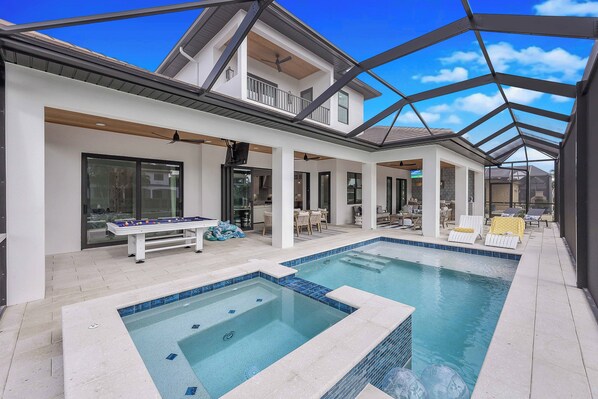 A heated pool
