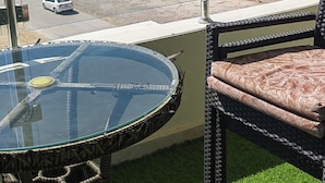 Double Room, Sea View | Terrace/patio - amwaj hotel (Mirbat)