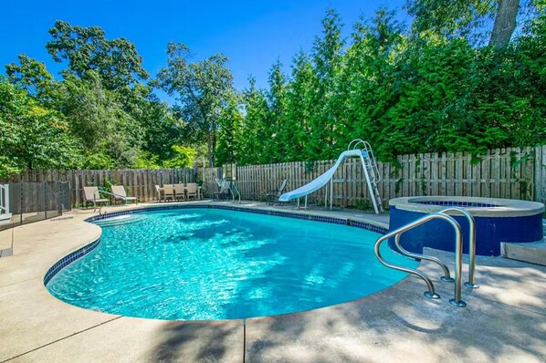 A heated pool