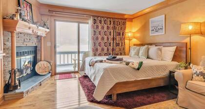 Cozy Studio with Fireplace, King Bed, A/C
