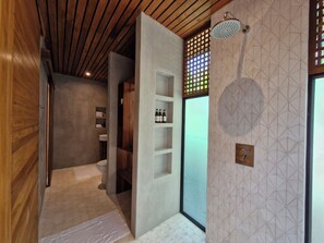 Comfort-Chalet, Gartenblick | Badezimmer