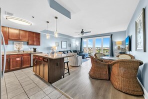 Condo, 1 King Bed with Sofa bed (Laketown Wharf 317) | Living area