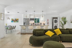 Exclusive House, Patio | Living area | 50-inch plasma TV with cable channels