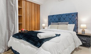 2 bedrooms, iron/ironing board, WiFi, bed sheets